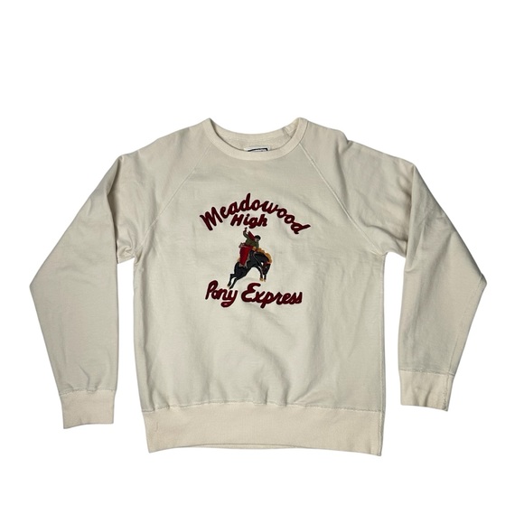 Samuel Zelig Meadowood Crewneck Sweatshirt Size Medium Natural Rodeo Made In USA - Picture 1 of 4